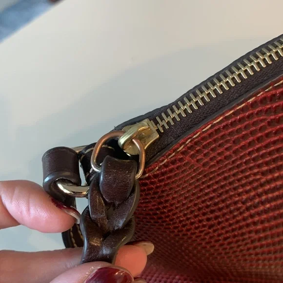 Dooney & Bourke Red Lizard-Embossed Crossbody Bag - Picture 7 of 15